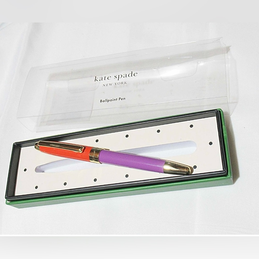NIB Kate Spade New York Black Ink Ballpoint Pen Thoughts on her Sleeve